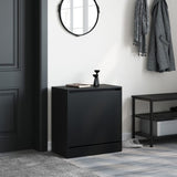 ZNTS Shoe Cabinet Black 60x34x63.5 cm Engineered Wood 839939