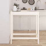 ZNTS Bar Table White 100x50x110 cm Solid Wood Pine 833266