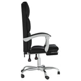 ZNTS Reclining Office Chair Black Faux Leather 349799