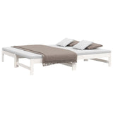 ZNTS Pull-out Day Bed without Mattress White 2x cm 823415