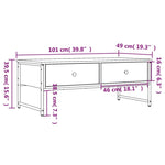 ZNTS Coffee Table Smoked Oak 101x49x39.5 cm Engineered Wood 837739