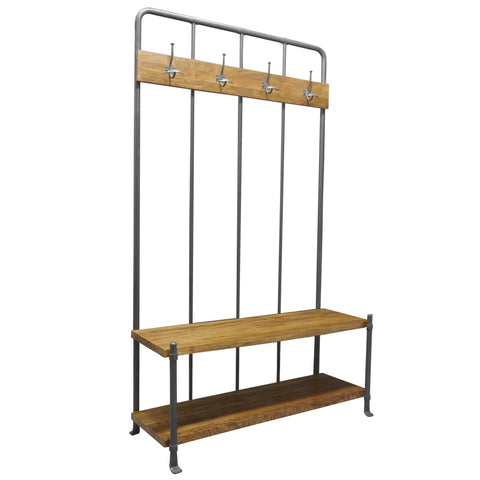 ZNTS RE-Engineered Hall Bench / Coat rack Mango Wood ENG049