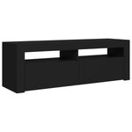 ZNTS TV Cabinet with LED Lights Black 120x35x40 cm 804311