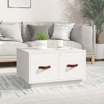 ZNTS Coffee Table White 60x53x35 cm Solid Wood Pine 820967