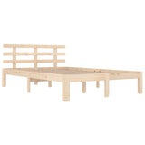 ZNTS Bed Frame Solid Wood 150x200 cm King Size 814759