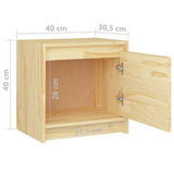 ZNTS Bedside Cabinets 2 pcs 40x30.5x40 cm Solid Pinewood 808114