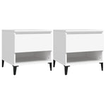 ZNTS Side Tables 2 pcs White 50x46x50 cm Engineered Wood 819549