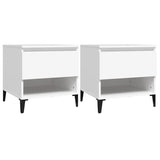 ZNTS Side Tables 2 pcs White 50x46x50 cm Engineered Wood 819549