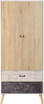 ZNTS Nordic 2 Door 2 Drawer Wardrobe 100-101-081