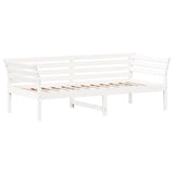 ZNTS Day Bed without Mattress White 90x200 cm Solid Wood Pine 842871