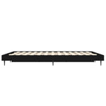 ZNTS Bed Frame without Mattress Black 120x190 cm Small Double Engineered Wood 832294