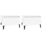 ZNTS Side Tables 2 pcs White 50x46x35 cm Engineered Wood 819517