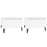 ZNTS Side Tables 2 pcs White 50x46x35 cm Engineered Wood 819517