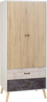 ZNTS Nordic 2 Door 2 Drawer Wardrobe 100-101-081