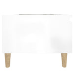 ZNTS Side Tables 2 pcs High Gloss White 50x46x35 cm Engineered Wood 819505