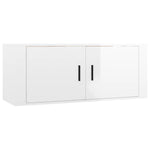 ZNTS 5 Piece TV Cabinet Set High Gloss White Engineered Wood 3188616