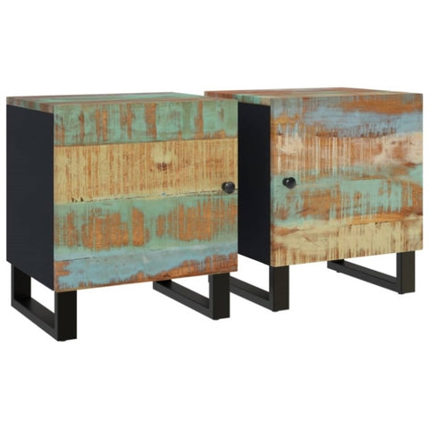 ZNTS Bedside Cabinets 2 pcs 40x33x46 cm Solid Wood Reclaimed 345213