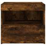 ZNTS Bedside Cabinets with LED Lights 2 pcs Smoked Oak 50x40x45 cm 836772