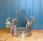 Stag Double Head Pillar Candle Holder S-CH6045