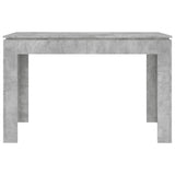 ZNTS Dining Table Concrete Grey 120x60x76 cm Engineered Wood 800760