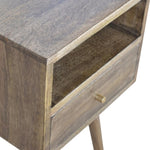 Mini Grey Washed Bedside IN964