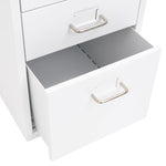 ZNTS Mobile File Cabinet White 28x41x69 cm Metal 335913