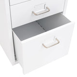 ZNTS Mobile File Cabinet White 28x41x69 cm Metal 335913