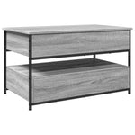 ZNTS Coffee Table Grey Sonoma 85x50x50 cm Engineered Wood and Metal 845389