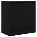 ZNTS Shoe Cabinet Black 60x34x63.5 cm Engineered Wood 839939