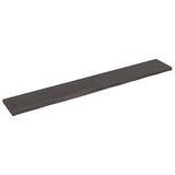 ZNTS Wall Shelf Dark Brown 200x30x cm Treated Solid Wood Oak 363844