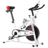 ZNTS Exercise Training Bike with Pulse Sensors White and Red 92136