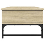 ZNTS Coffee Table Sonoma Oak 100x50x35 cm Engineered Wood and Metal 845392