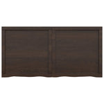 ZNTS Wall Shelf Dark Brown 120x60x cm Treated Solid Wood Oak 363818