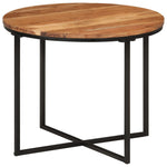 ZNTS Coffee Table 55x55x45 cm Solid Wood Acacia and Iron 372741