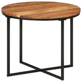 ZNTS Coffee Table 55x55x45 cm Solid Wood Acacia and Iron 372741