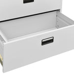 ZNTS Filing Cabinet Light Grey 90x46x134 cm Steel 336295