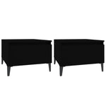 ZNTS Side Tables 2 pcs Black 50x46x35 cm Engineered Wood 819519