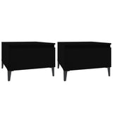 ZNTS Side Tables 2 pcs Black 50x46x35 cm Engineered Wood 819519