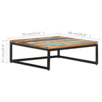 ZNTS Nesting Coffee Tables 2 pcs Solid Reclaimed Wood 320390