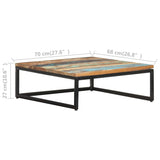 ZNTS Nesting Coffee Tables 2 pcs Solid Reclaimed Wood 320390