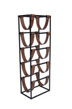 ZNTS Tall leather sling Wine Rack - 5 bottle Leather GLAD02