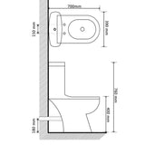 ZNTS Toilet With Cistern Black 240550