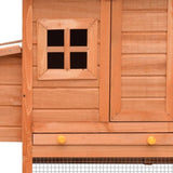 ZNTS Chicken Cage Solid Pine & Fir Wood 170x81x110 cm 170644