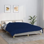 ZNTS Weighted Blanket Blue 200x200 cm 13 kg Fabric 350743