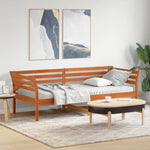 ZNTS Day Bed without Mattress Wax Brown 80x200 cm Solid Wood Pine 842869