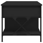 ZNTS Coffee Table Black 100x55x50 cm Engineered Wood and Metal 845336
