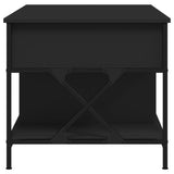 ZNTS Coffee Table Black 100x55x50 cm Engineered Wood and Metal 845336