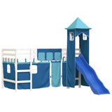 ZNTS Kids' Loft Bed with Tower without Mattress Blue 80x200 cm 3207067