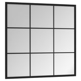 ZNTS Wall Mirror Black 60x60 cm Metal 342206