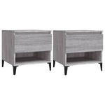 ZNTS Side Tables 2 pcs Grey Sonoma 50x46x50 cm Engineered Wood 819561